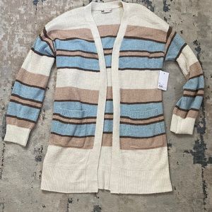 Waffle Knit Cardigan, Size Medium, New with Tags